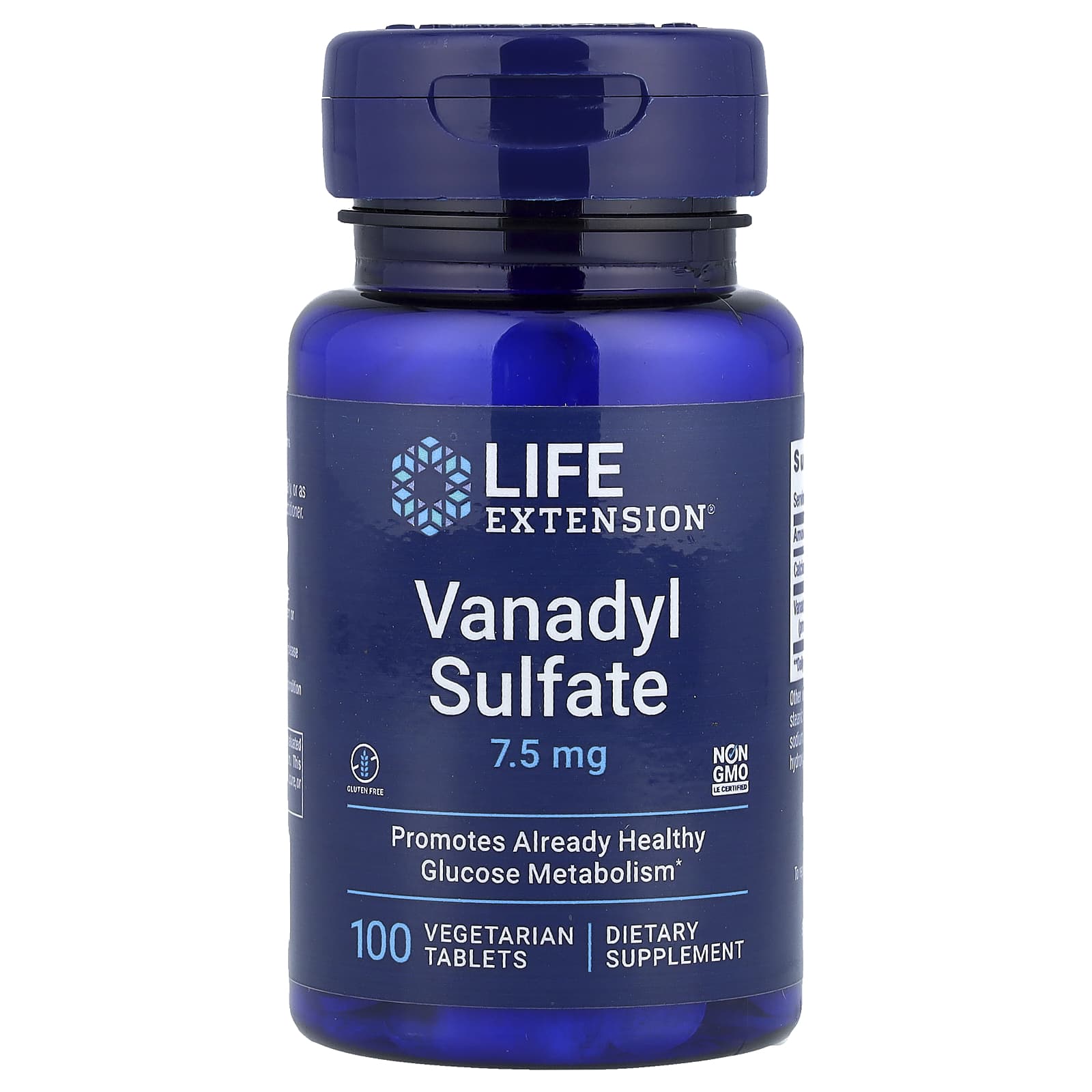 Vanadyl Sulfate – 100 tabletter framsida