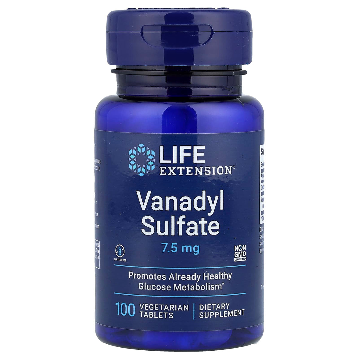 Vanadyl Sulfate – 100 tabletter framsida