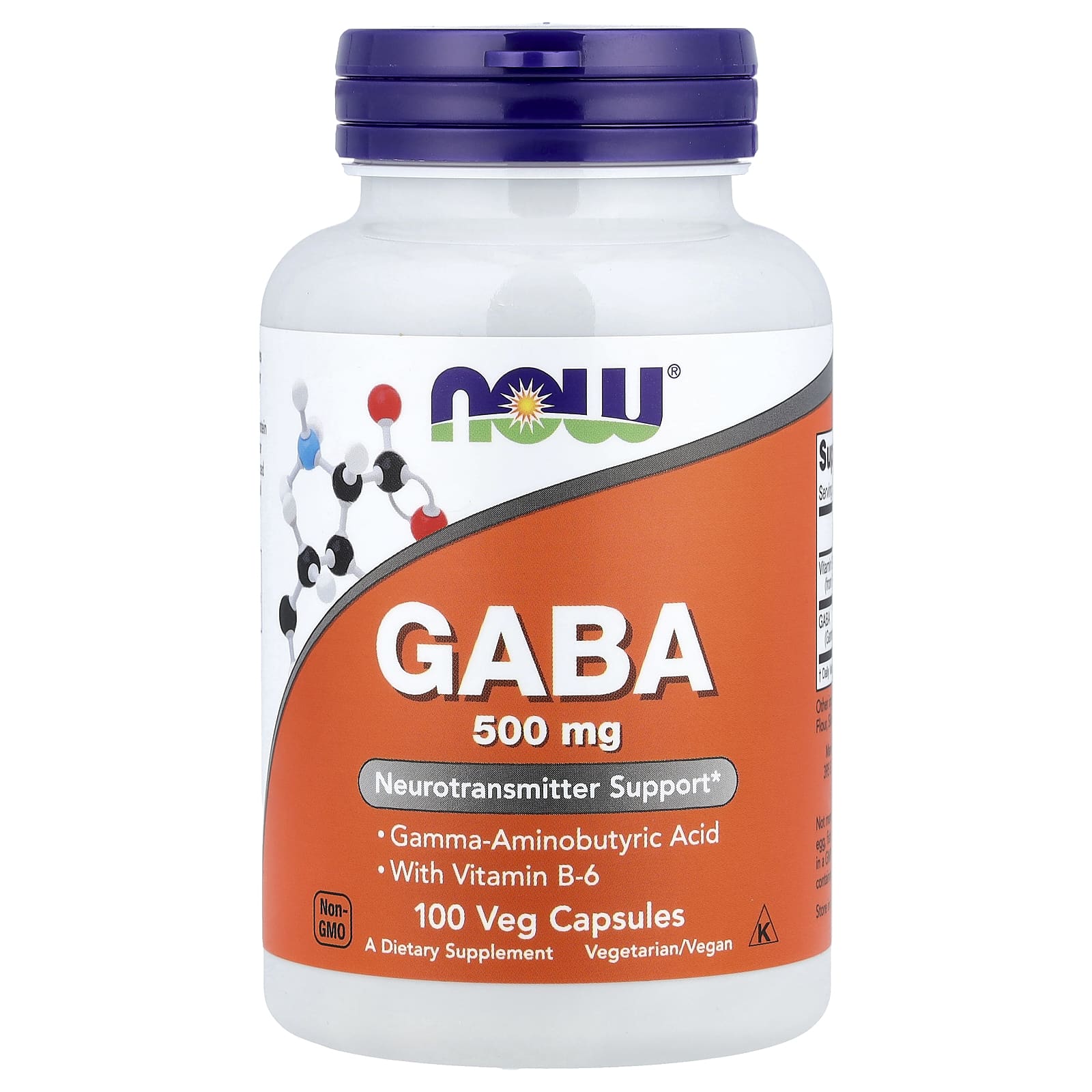 NOW Foods - GABA 500mg - 100 kapselia
