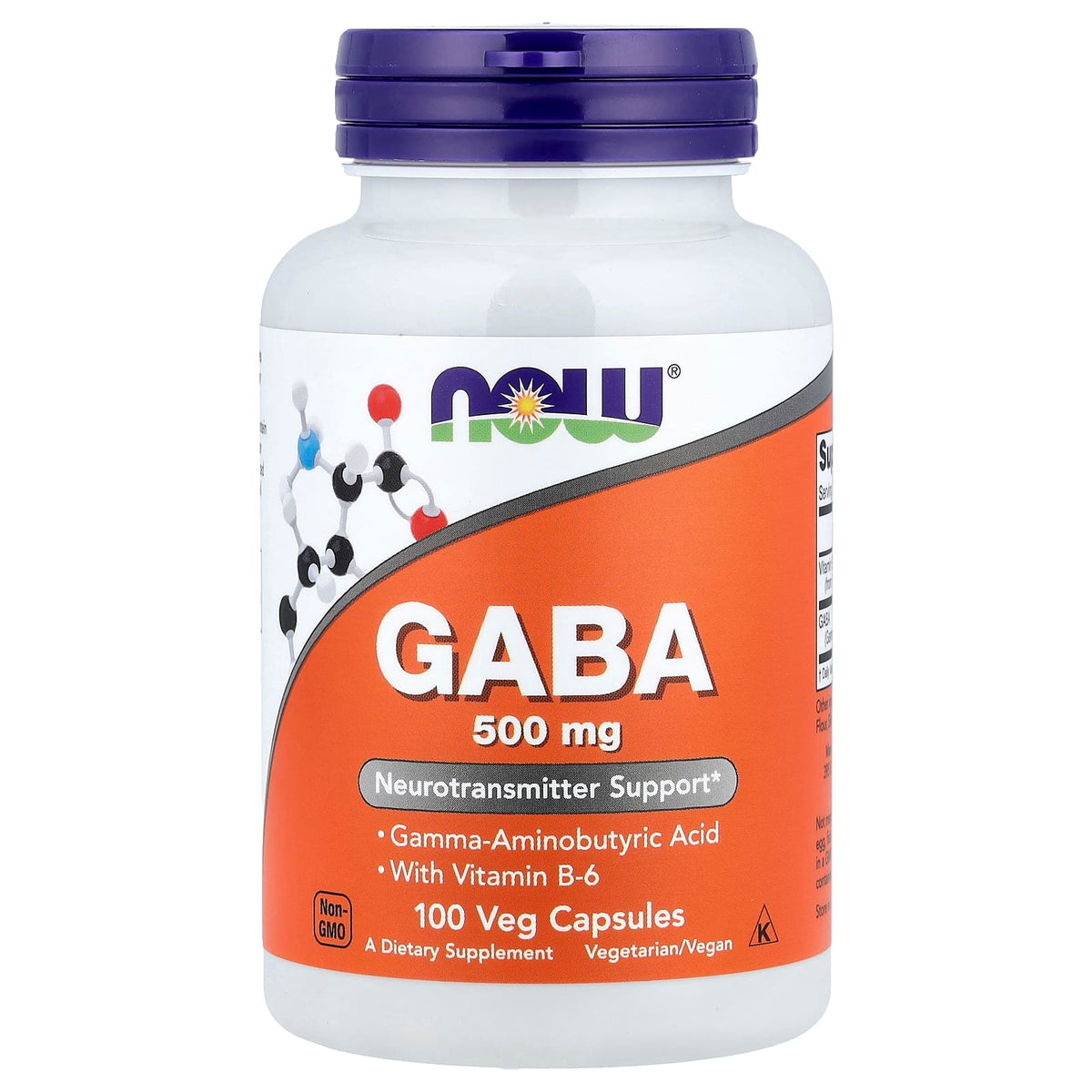 NOW Foods - GABA 500mg - 100 kapselia