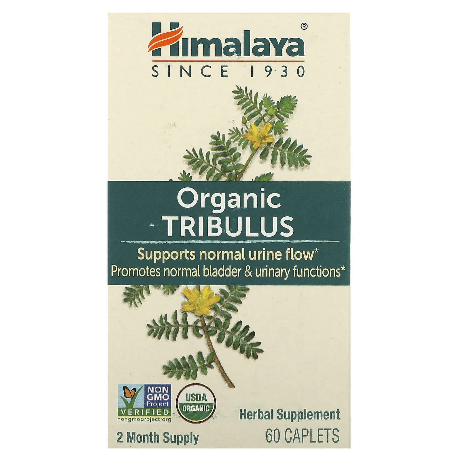 Himalaya - Herbals - Organic Tribulus - Men Libido Support - 60 Caplets (41g)