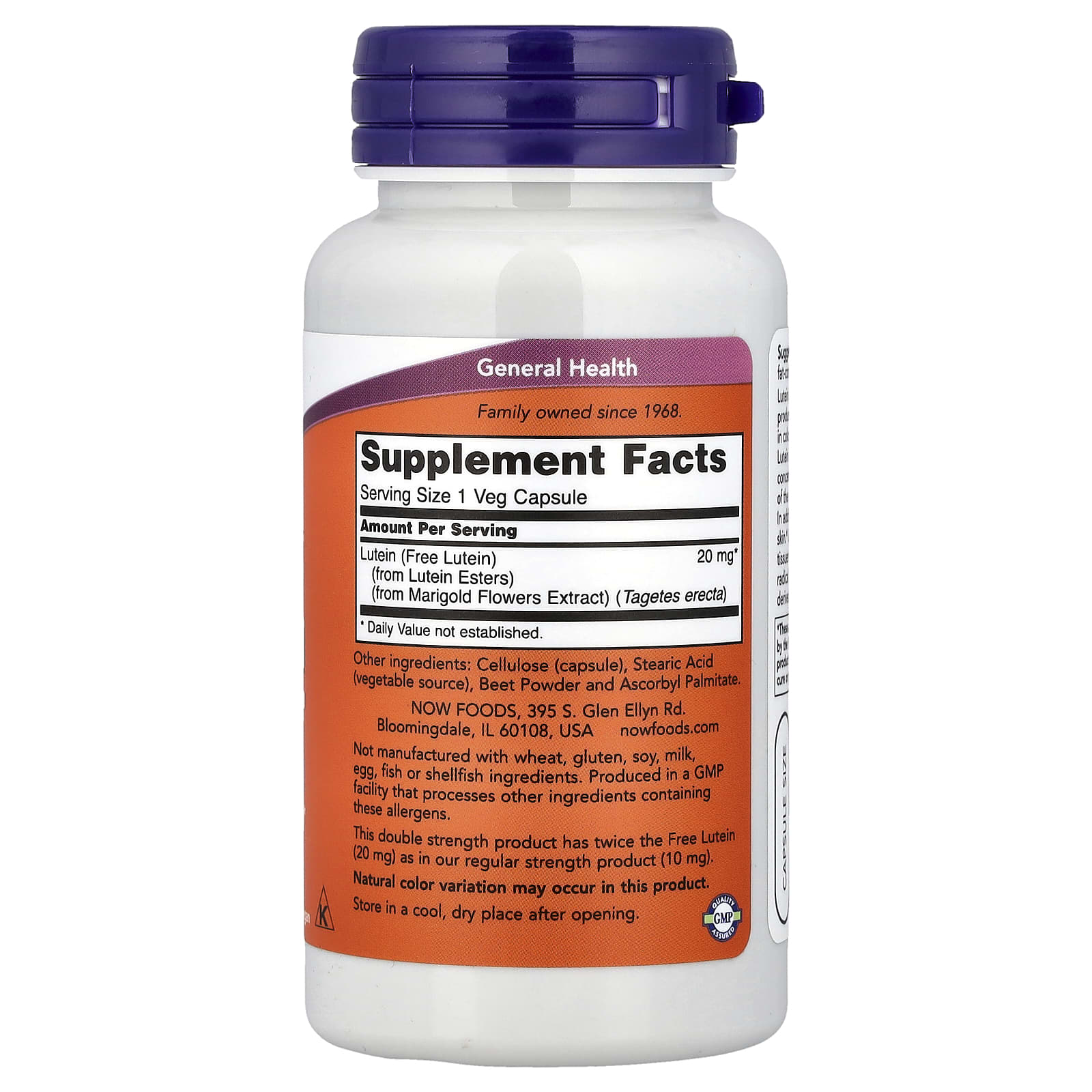 Lutein – 20 mg ingredienser lista