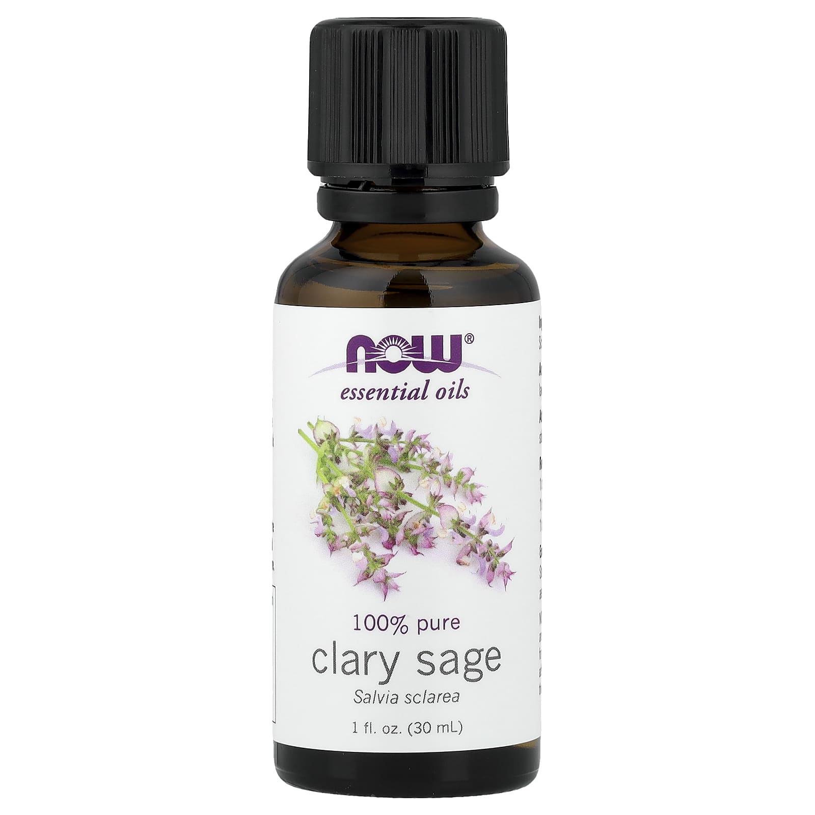 NOW Foods Clary Sage Oil baksida näringsfakta