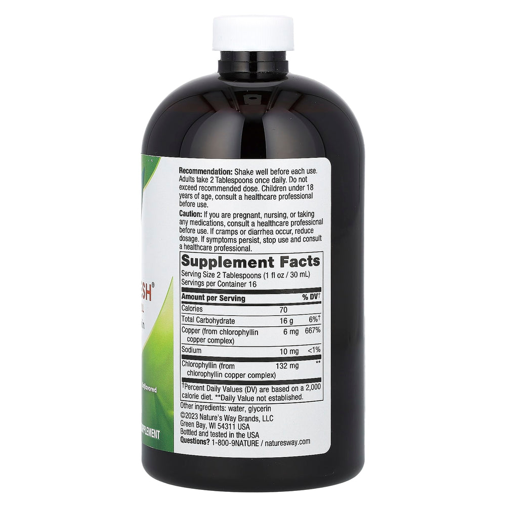 Chlorofresh öppen flaska innehål