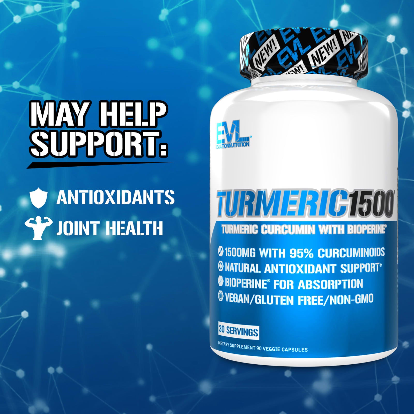 EVLution Nutrition Turmeric 1500 näringsfakta