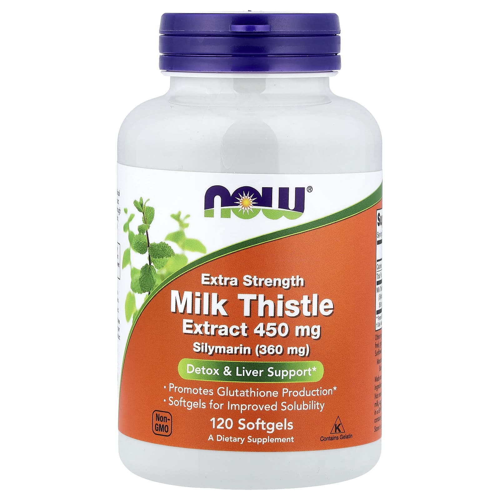 Milk Thistle Extract 450 mg baksida