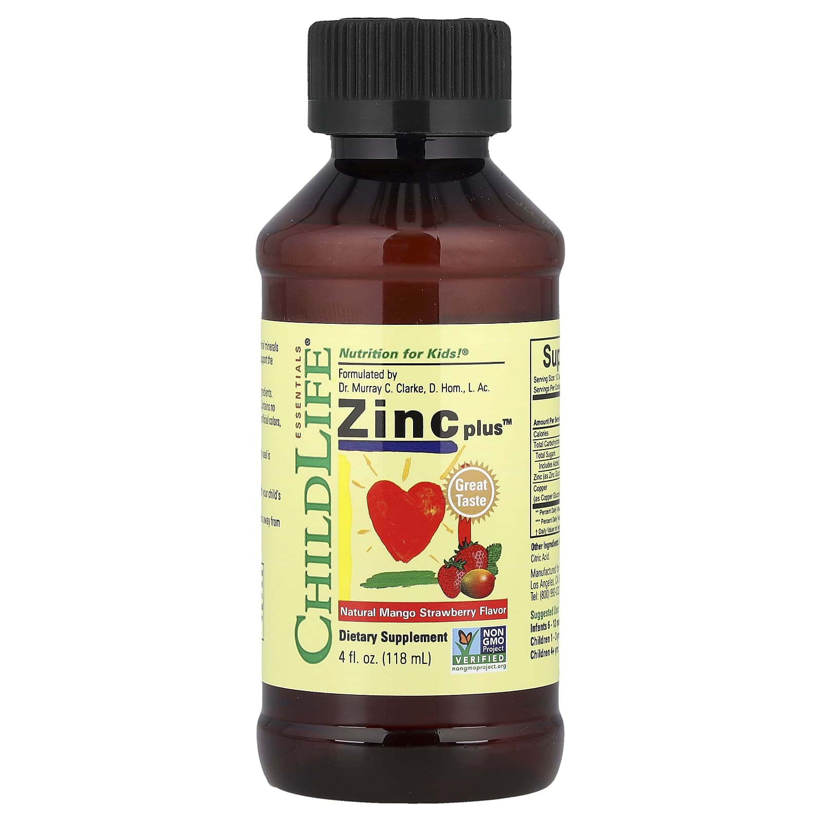 Child Life Zinc Plus dosering instruktioner