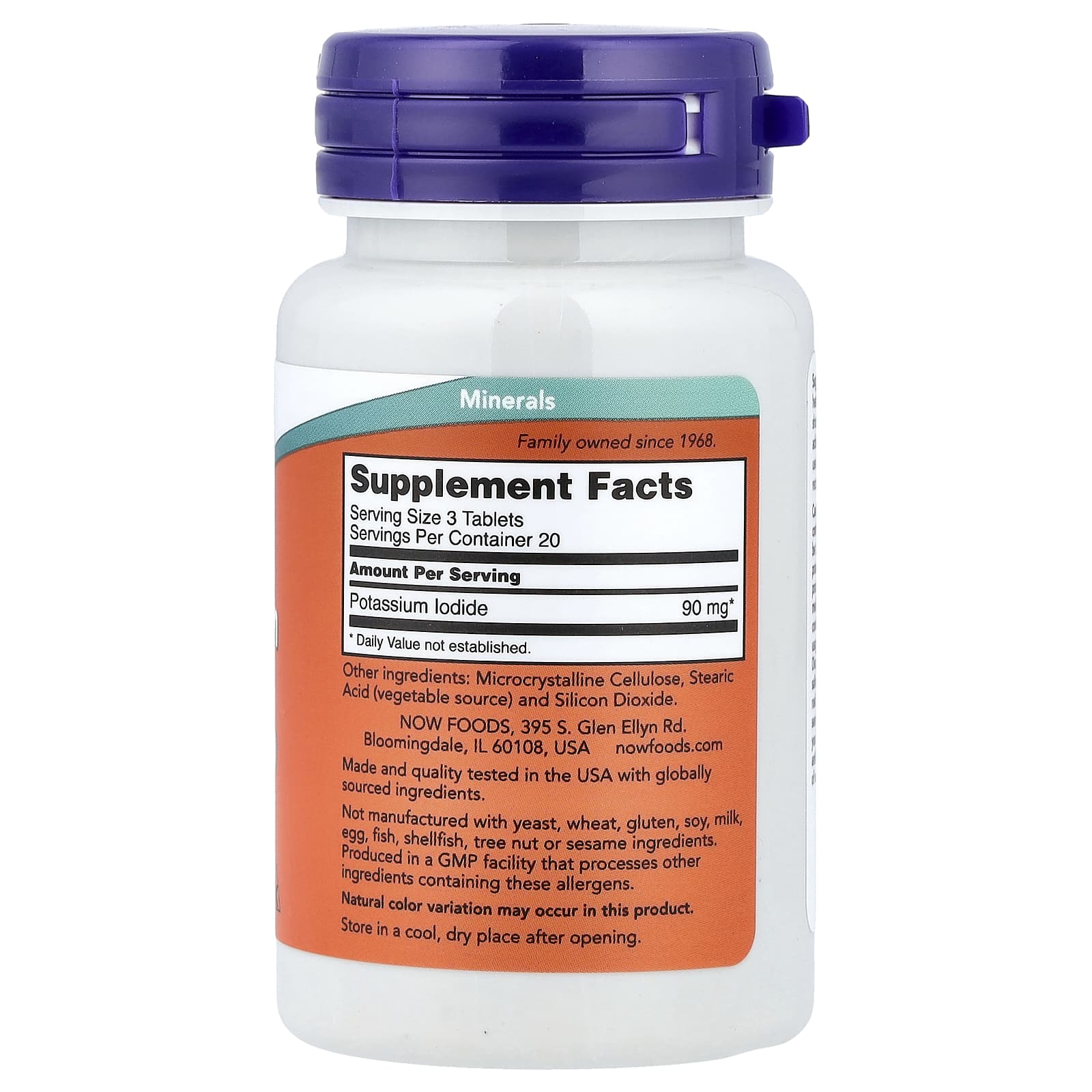 Potassium Iodide ingredienser och etikett
