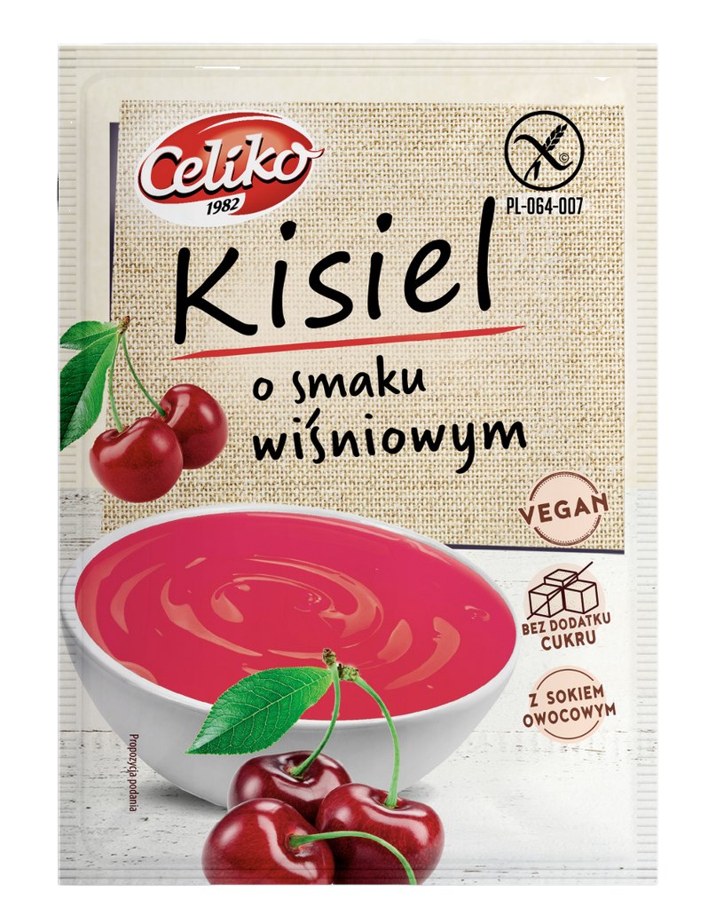 Celiko - Cherry Flavored Gluten-Free Kissel - 40g