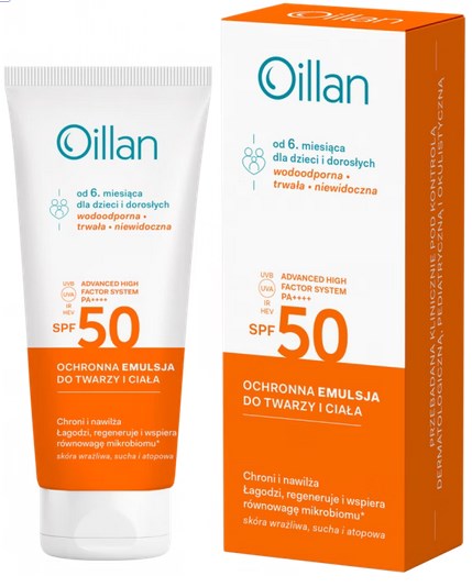 Oillan Sun Protective Emulsion SPF 50 framsida