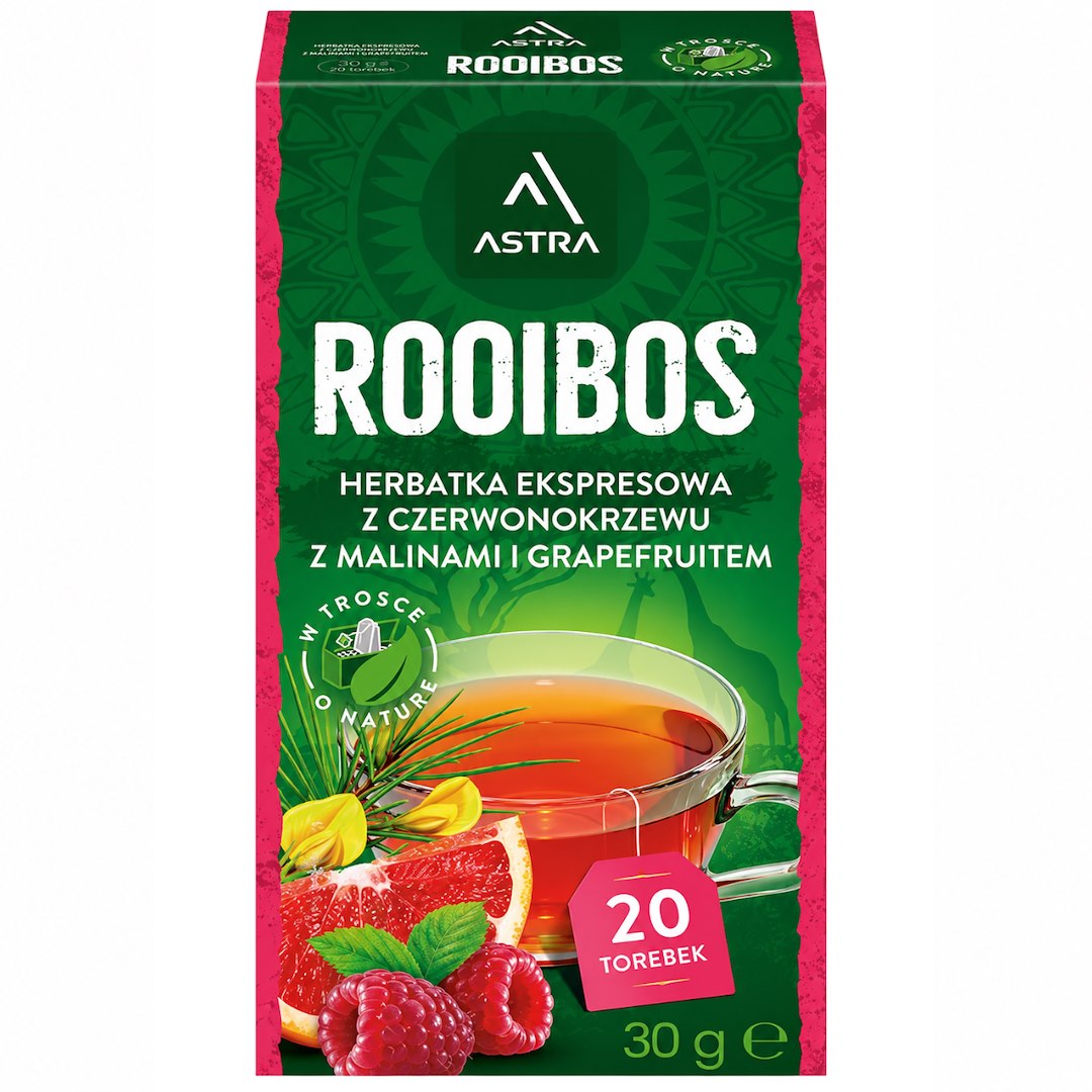 Astra - Rooibos With Raspberry And Grapefruit Tea 20 Sachets - 30g