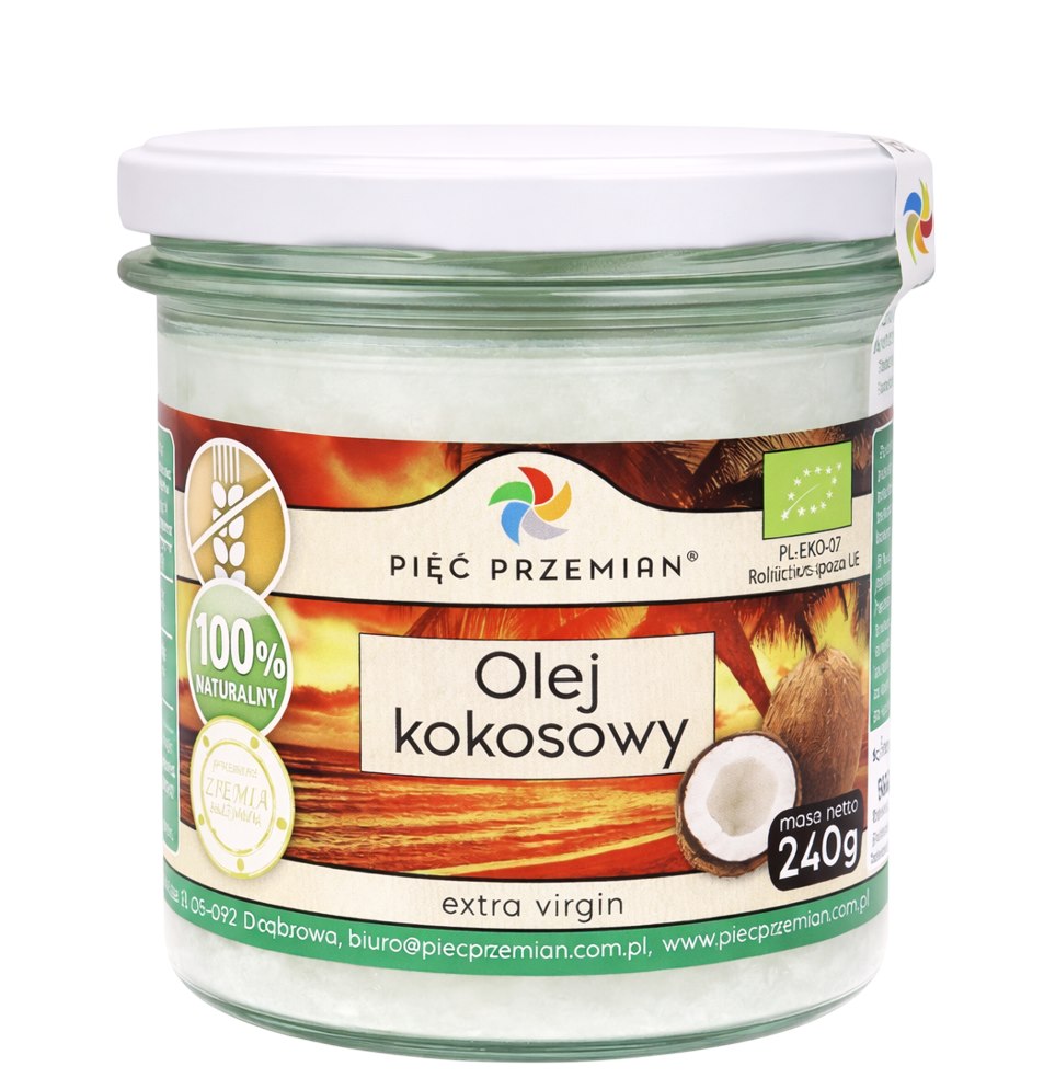 Pięć Przemian Organic Coconut Oil Extra Virgin baksida