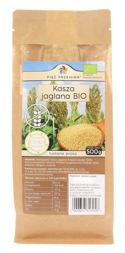 Hirsgryn – Ekologisk & Glutenfri baksida näringsfakta