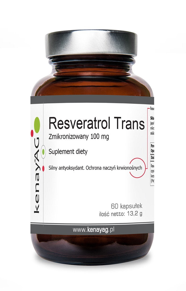 Kenay Resveratrol Trans Micronized baksida näringsfakta