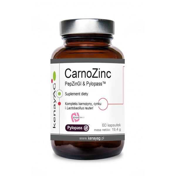 Carnozinc Zink & L-karnosin baksida näringsfakta