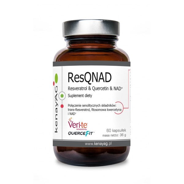 Resqnad – Resveratrol, Kvercetin & NAD+ baksida näringsfakta