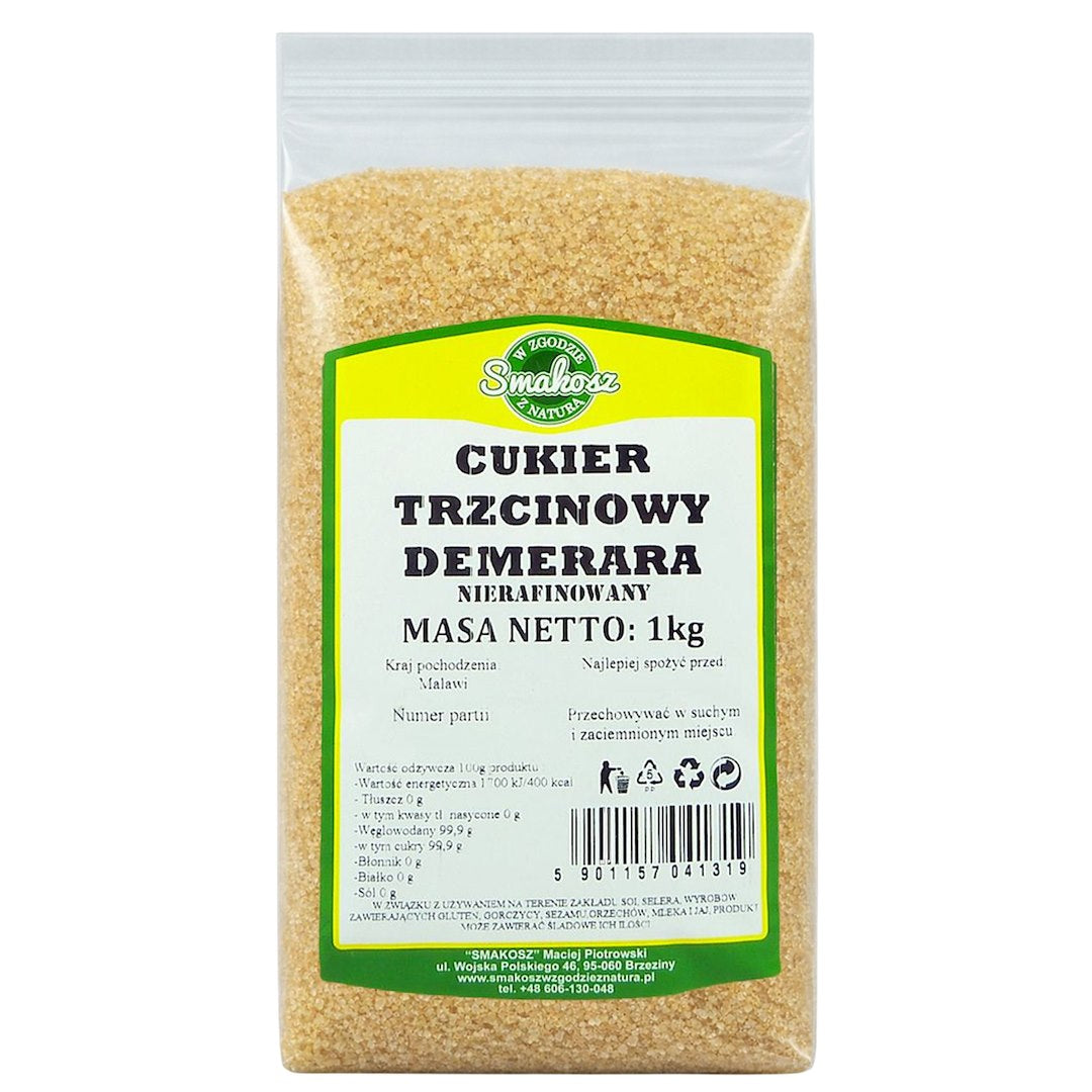 Smakosz Demerara Cane Sugar 1kg framsida