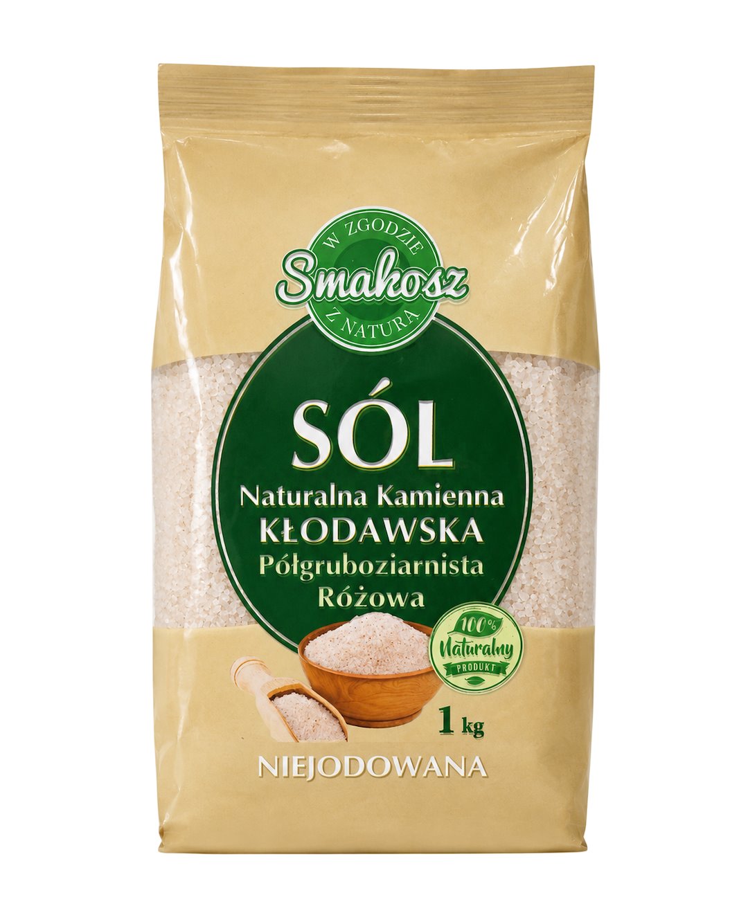 Smakosz - Semi-Coarse Natural Stone Salt Iodine-Free 1kg