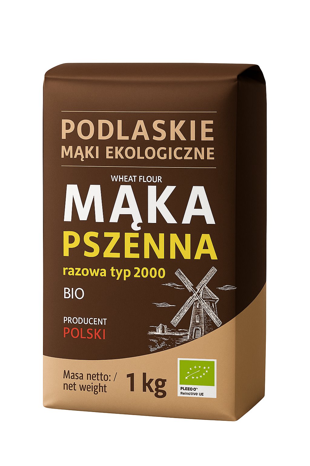 Podlaskie Mąki Ekologiczne – Organic Wheat Flour baksida näringsfakta