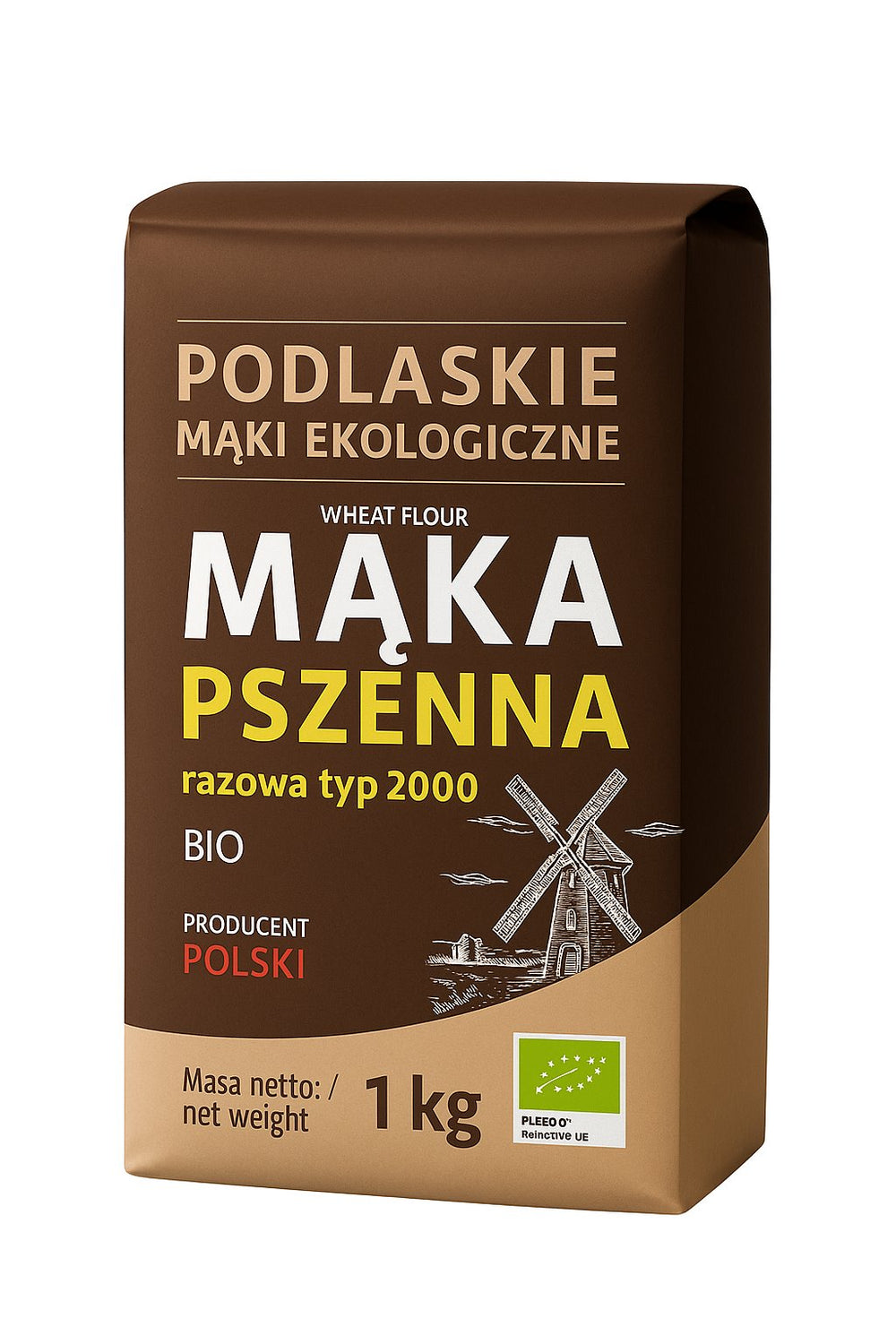 Podlaskie Mąki Ekologiczne – Organic Wheat Flour baksida näringsfakta