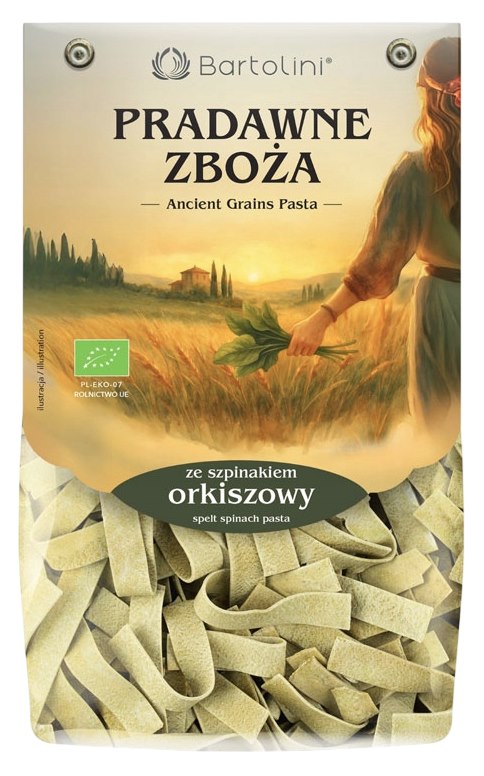 Bartolini Organic Spelt Pasta With Spinach Ribbon framsida