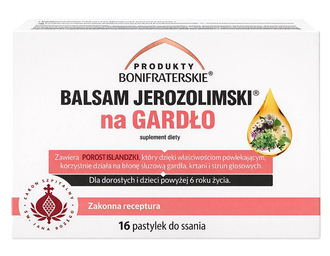Produkty Bonifraterskie Jerusalem Balm For Throat framsida