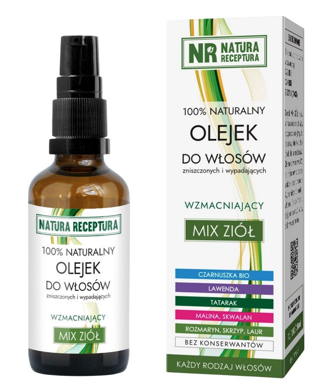 Natura Receptura Hair Oil baksida näringsfakta