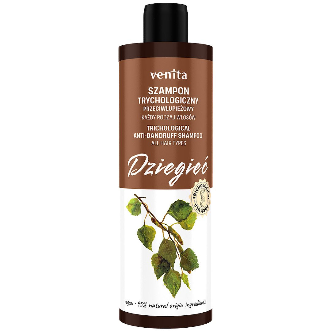Venita - Trychologiczny Szampon Dziegieć Przeciwłupieżowy Do Każdego Rodzaju Włosów 300ml