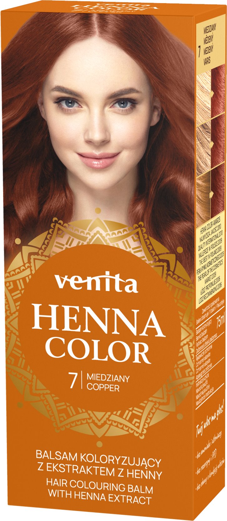 Venita Henna Tube No. 7 Copper färgningsbalm framsida