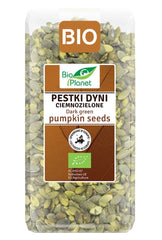 Bio Planet Organic Dark Green Pumpkin Seeds baksida näringsfakta