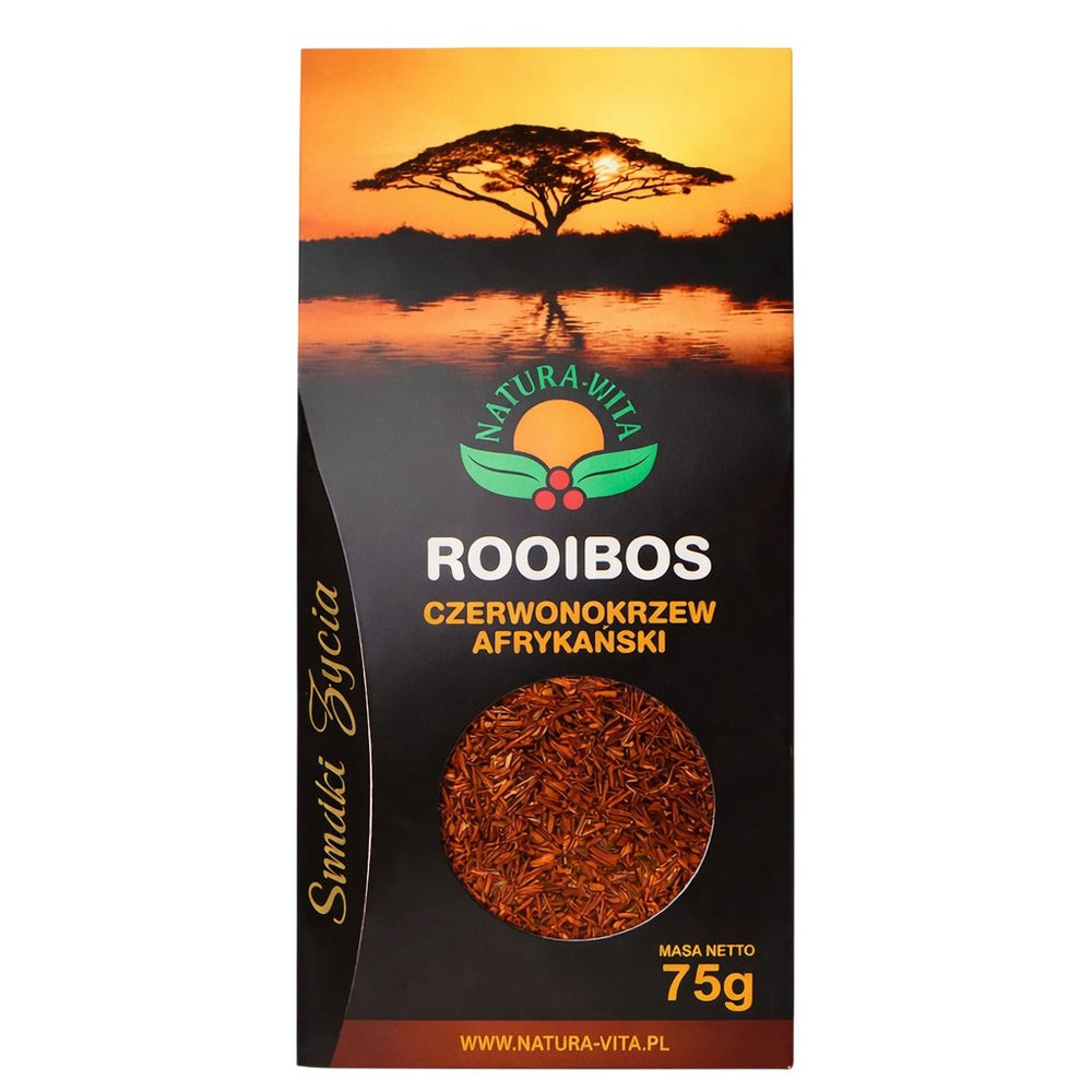 Natura-Vita Rooibos 75g baksida med näringsinformation