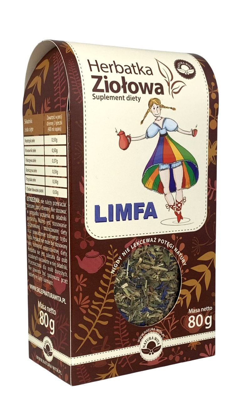 Natura-Wita Herbal Tea Limfa baksida näringsinformation