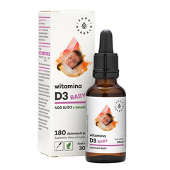 Aura Herbals Vitamin D3 Baby baksida näringsinformation