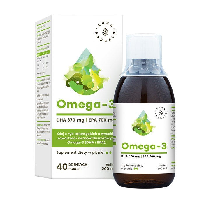 Aura Herbals Omega-3 baksida näringsinformation