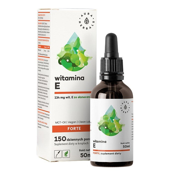 Aura Herbals - Vitamin E Forte 200IU MCT Olie Dråber 50ml