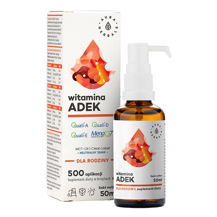 Vitamin ADEK – Fettlösliga vitaminer baksida med näringsinformation