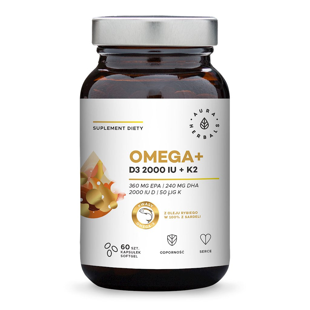 Aura Herbals - Omega+ Vitamin D3 - 60 kapsler