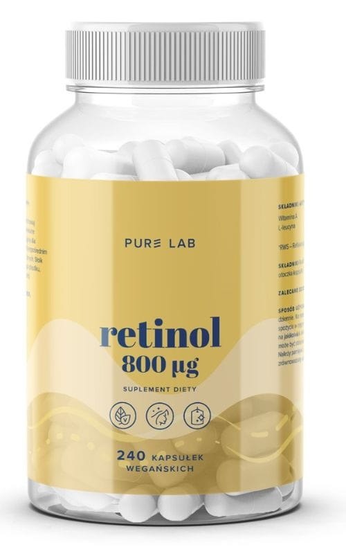 Pure Lab Retinol 800μg näringsfakta baksida