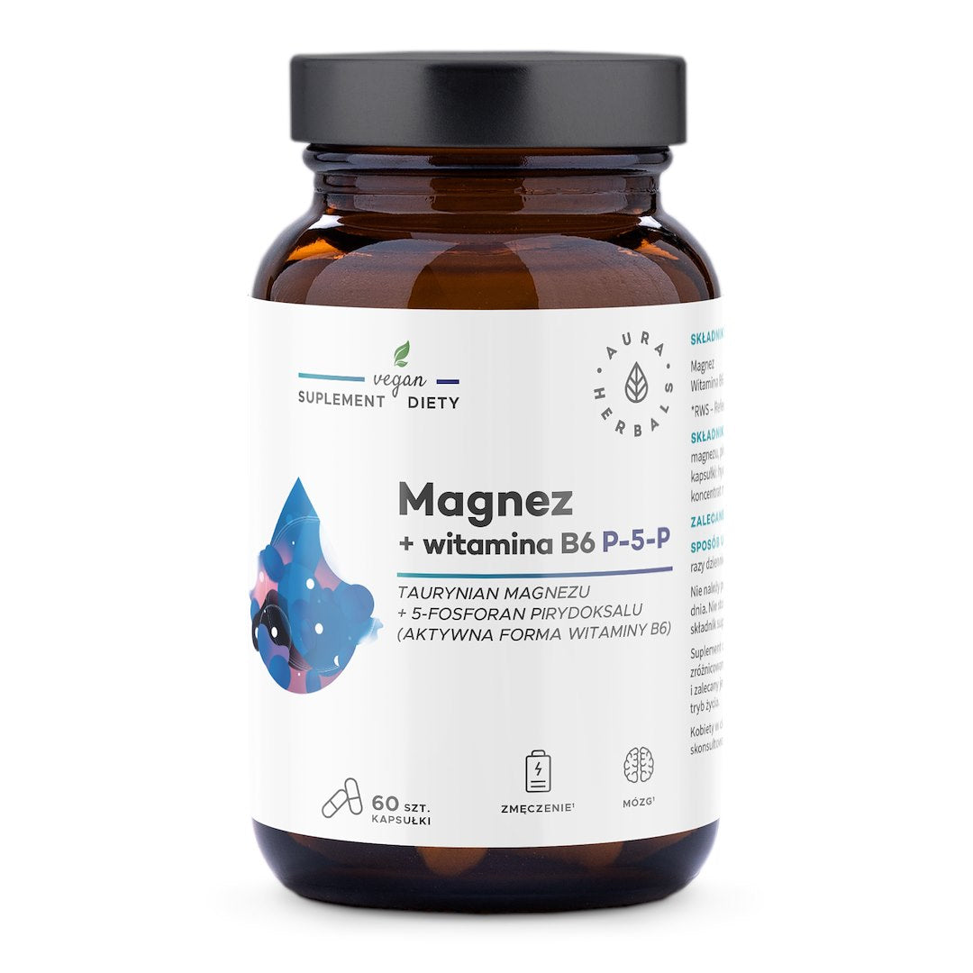 Aura Herbals - Magnesium + Vitamin B6 - 60 Caps
