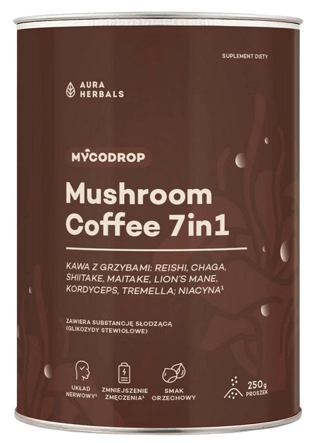 Aura Herbals Mycodrop Mushroom Coffee 7In1 framsida