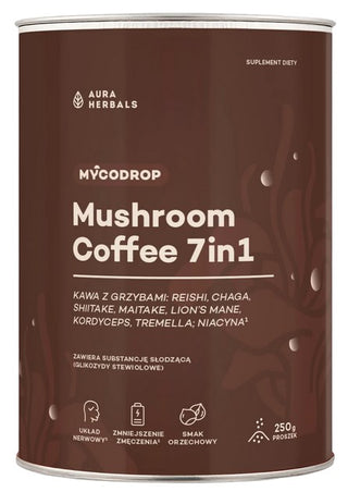 Aura Herbals Mycodrop Mushroom Coffee 7In1 framsida