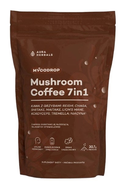 Aura Herbals Mycodrop Mushroom Coffee 7In1 baksida