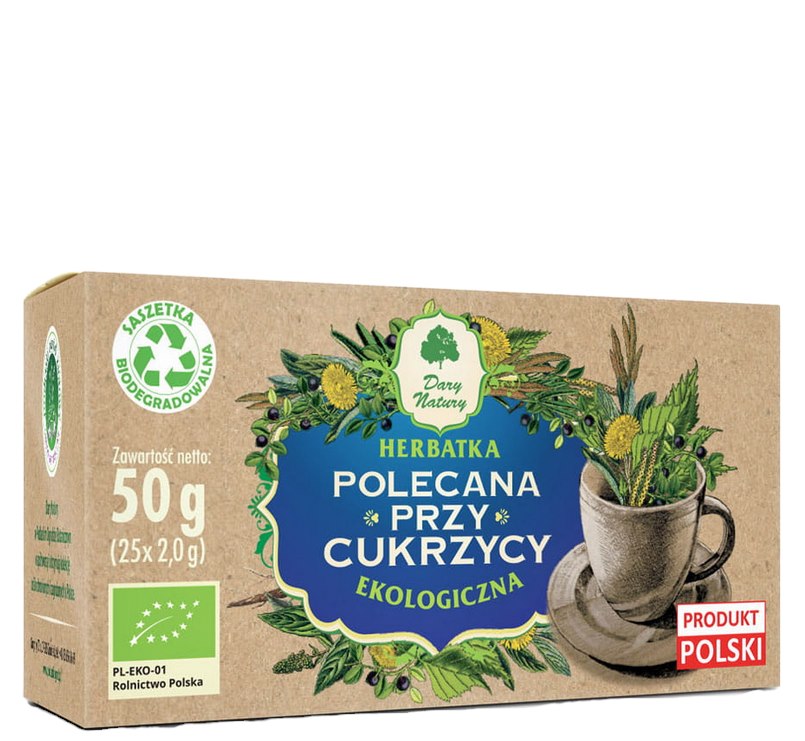 Dary Natury Organic Diabetes Support Tea framsida