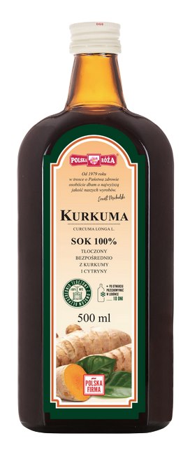 Polska Róża - Turmeric Juice 100% 500ml No Added Sugar