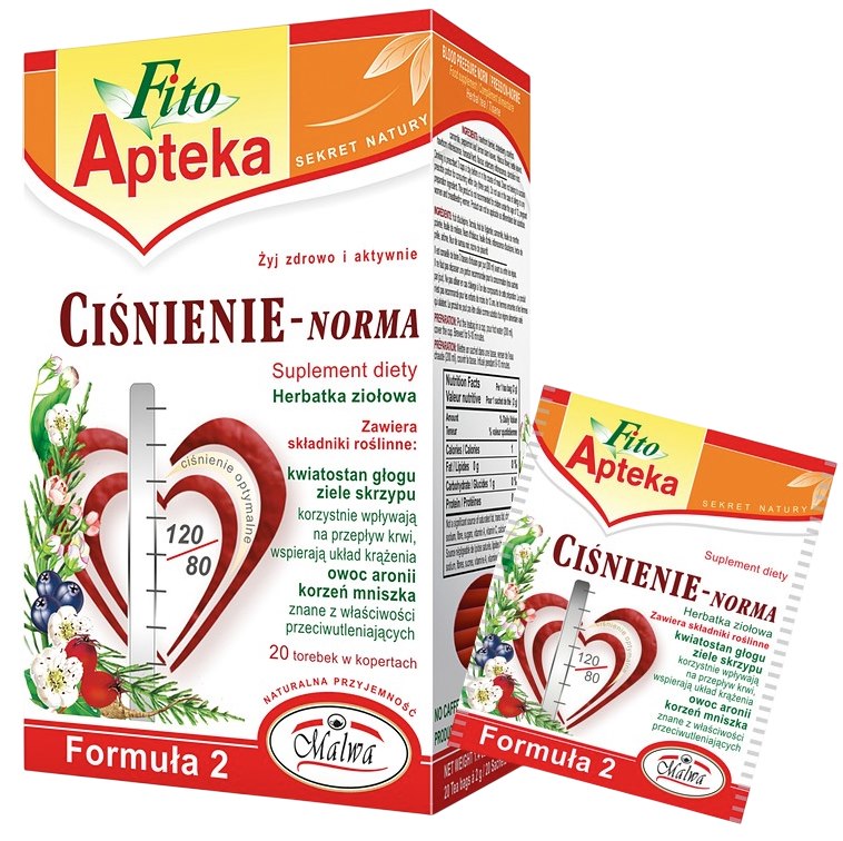Malwa - Fito Apteka Ciśnienie-Norma baksida med näringsinformation
