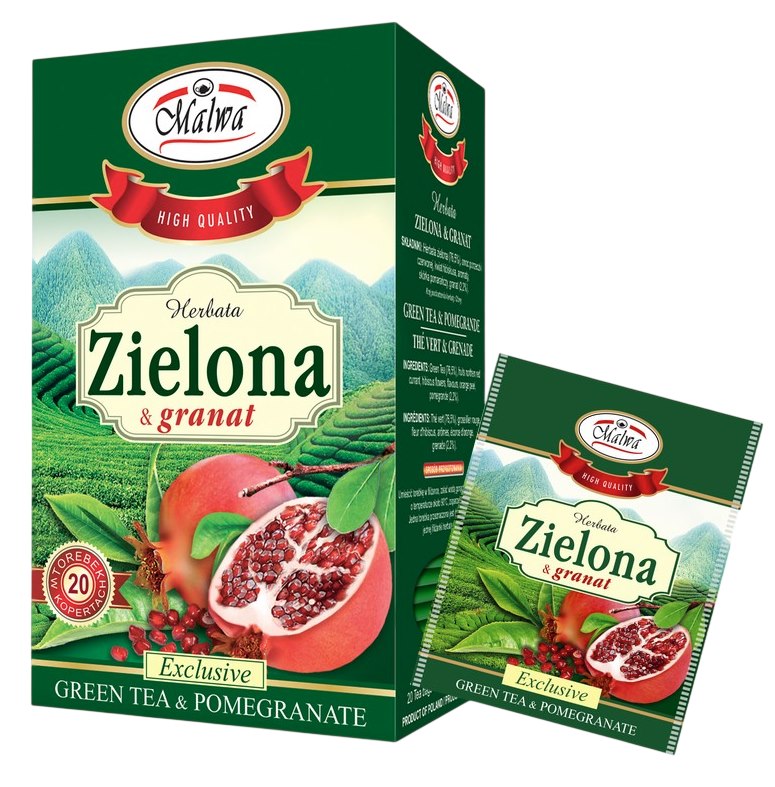 Malwa - Green Tea & Pomegranate - 20 Sachets