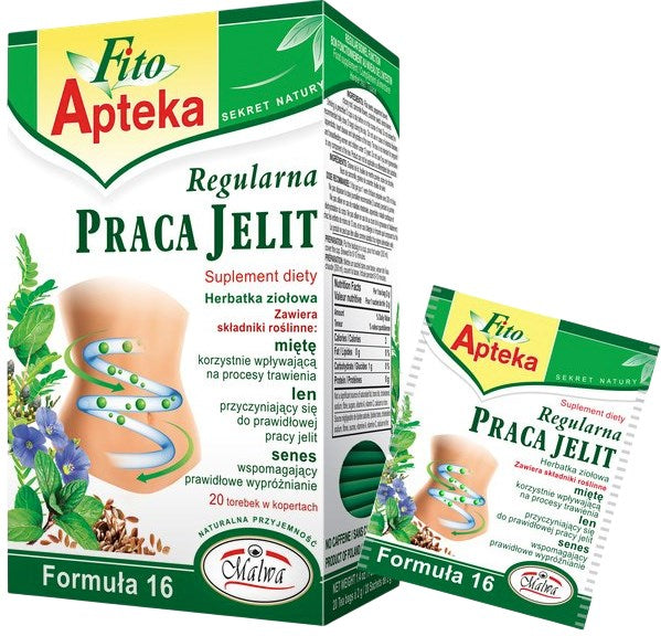 Fito Apteka Herbal Tea baksida med ingredienser