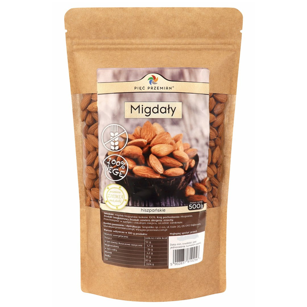 Pięć Przemian Almonds baksida näringsinformation