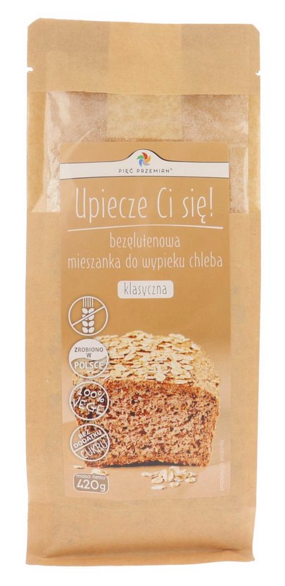 Pięć Przemian Glutenfritt Brödmix baksida näringsfakta