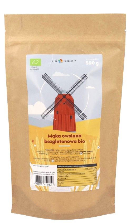 Pięć Przemian Organic Gluten-Free Oat Products framsida